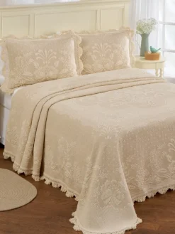 Abigail Adams Cotton Matelasse Bedspread or Pillow Sham