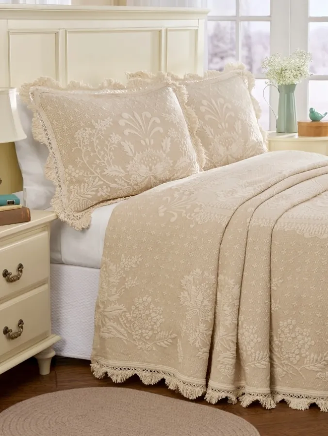 Abigail Adams Cotton Matelasse Bedspread or Pillow Sham