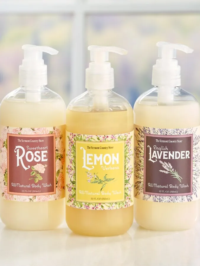 All-Natural Body Wash, In 3 Scents