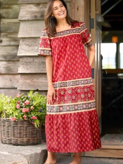 Ankle-Length Cotton Muumuu With Pockets