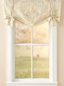Antiqued Watercolor Rod Pocket Tie-Up Valance by Country Curtains®