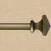 Artisan Antique Gold Adjustable Curtain Rod With Finial, 3/4 Inch