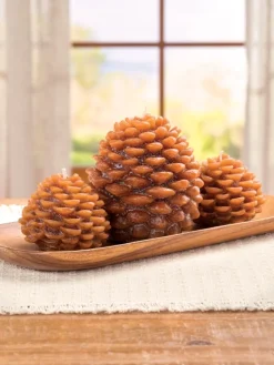 Artisan Pinecone Candles, In 2 Sizes