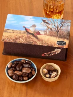 Artstyle Pheasant Tin With Classic Chocolate Bridge Mix
