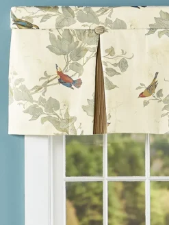 Aviary Lined Pleated Rod Pocket Valance by Country Curtains®
