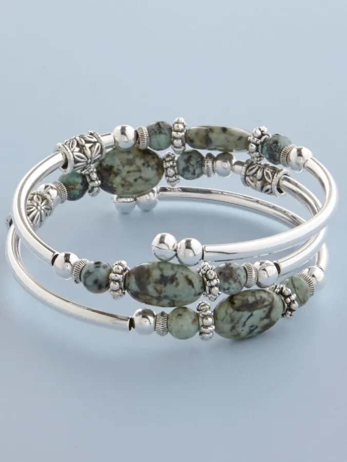 Beaded Coil Bracelet