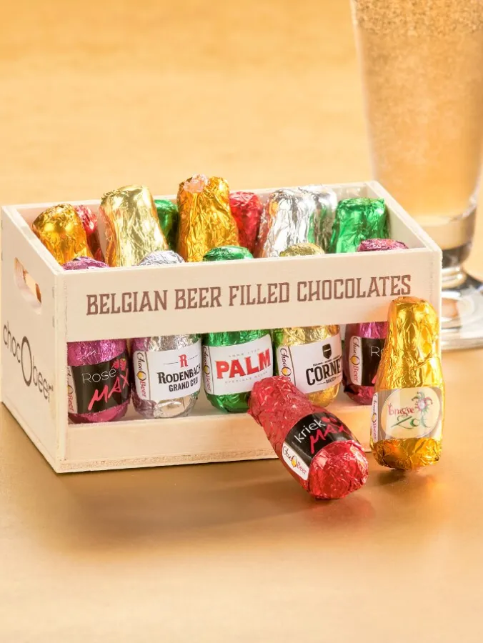 Belgian Beer Filled Chocolate Bottles