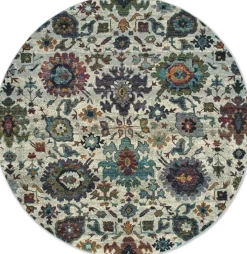 Bennington Blossoms Round Area Rug
