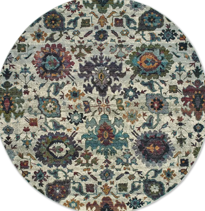 Bennington Blossoms Round Area Rug