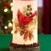 Birds on Boughs Lighted Hurricane Lamp