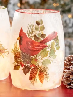 Birds-on-Boughs Lighted Vase