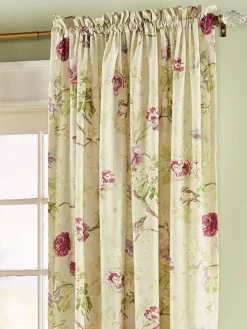 Birdsong Blooms Rod Pocket Curtain Panel
