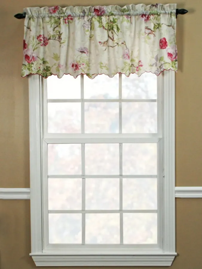 Birdsong Blooms Rod Pocket Valance