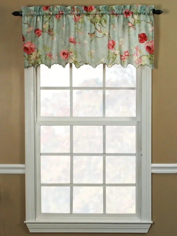 Birdsong Blooms Rod Pocket Valance