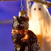 Black Cat Blown Glass Ornament