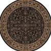 Black Waterford Six Foot Round Area Rug