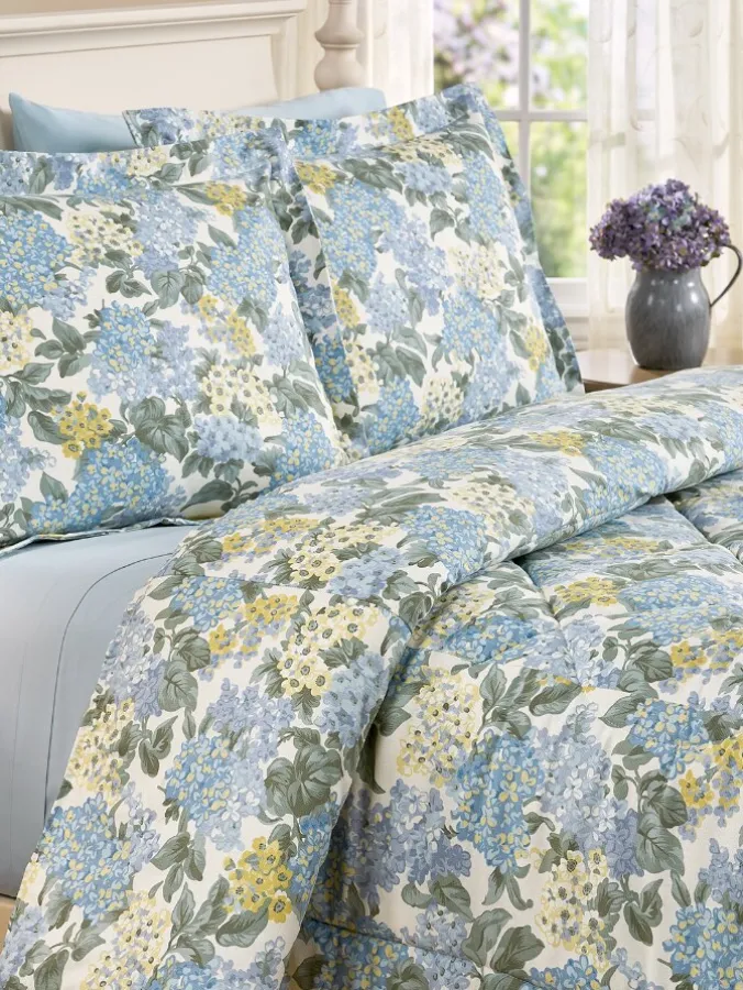 Blooming Hydrangea Comforter or Pillow Sham
