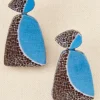 Blue Geometric Artisan Earrings