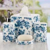 Blue Toile Ceramic Bath Accessories