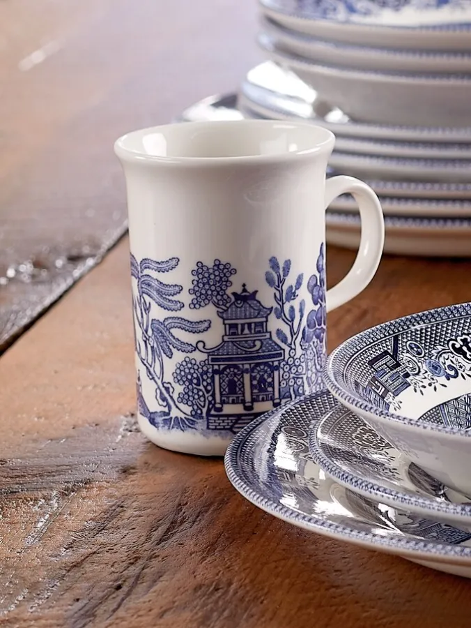 Blue Willow Coffee Mug, Set of 4