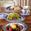 Blue Willow Three-Tier Tidbit Tray