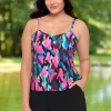 Bold Watercolor One-Piece Shortini Swim Romper