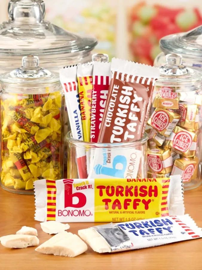 Bonomo Turkish Taffy Nostalgic Candy, 8 Pack