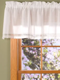 Brushed Fringe Rod Pocket Tailored Valance