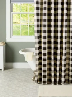 Buffalo Check Cotton Shower Curtain by Country Curtains®