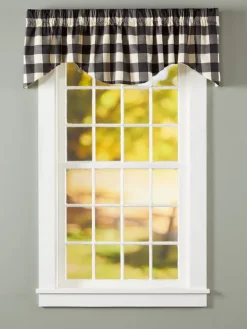 Buffalo Check Lined Rod Pocket M-Shaped Valance by Country Curtains®