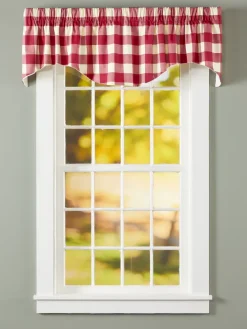 Buffalo Check Lined Rod Pocket M-Shaped Valance by Country Curtains®