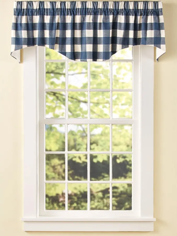 Buffalo Check Lined Rod Pocket M-Shaped Valance by Country Curtains®