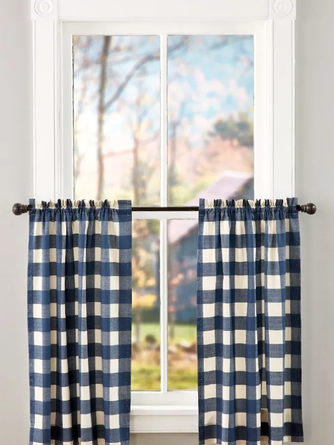 Buffalo Check Rod Pocket Tiers by Country Curtains®