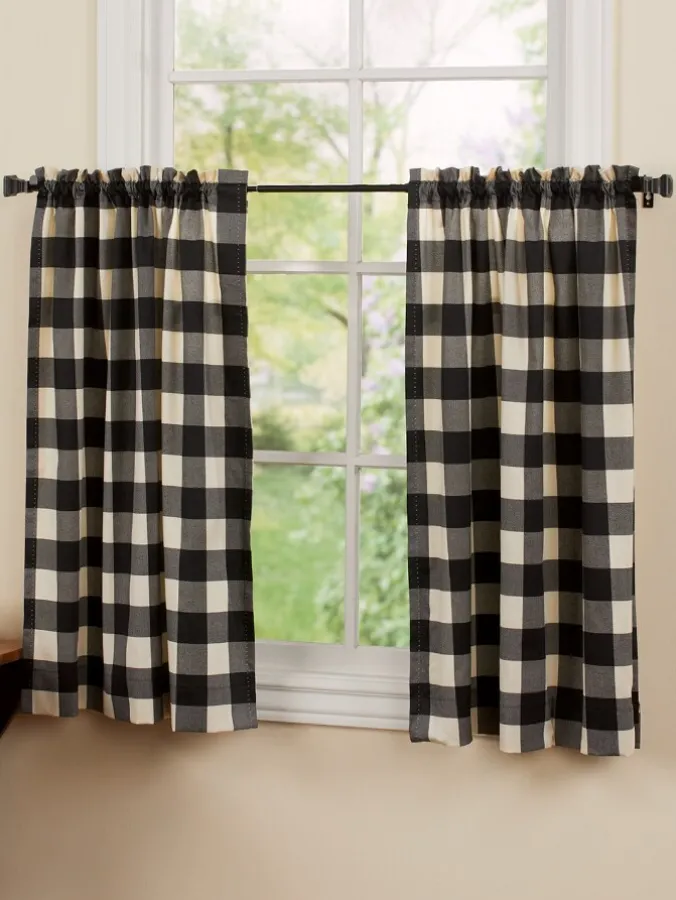 Buffalo Check Rod Pocket Tiers by Country Curtains®