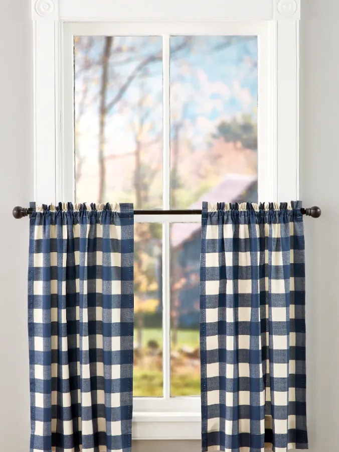 Buffalo Check Rod Pocket Tiers by Country Curtains®