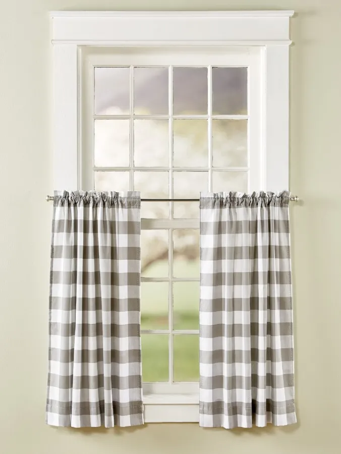 Buffalo Check Rod Pocket Tiers by Country Curtains®
