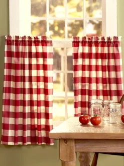 Buffalo Check Rod Pocket Tiers by Country Curtains®