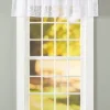 Butterfly Garden Lace Rod Pocket Tailored Valance