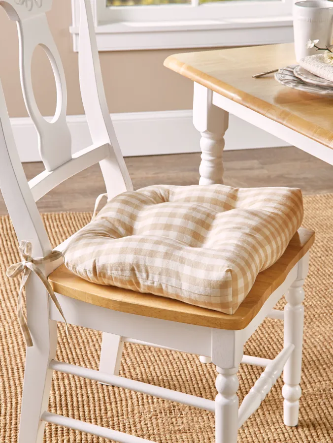 Cabin Check Chair Cushion
