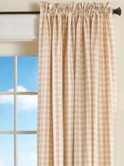 Cabin Check Rod Pocket Curtains by Country Curtains®