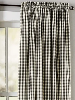 Cabin Check Rod Pocket Curtains by Country Curtains®