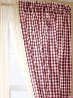Cabin Check Rod Pocket Curtains by Country Curtains®
