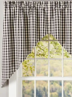 Cabin Check Rod Pocket Swag Pair by Country Curtains®