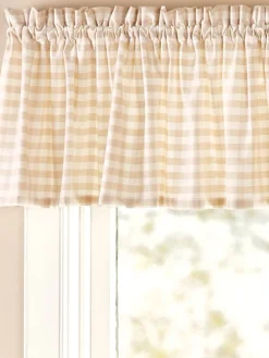 Cabin Check Rod Pocket Tailored Valance by Country Curtains®