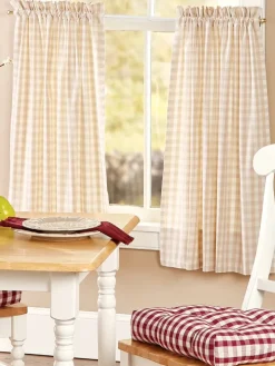 Cabin Check Rod Pocket Tiers by Country Curtains®