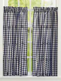 Cabin Check Rod Pocket Tiers by Country Curtains®