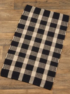 Cafe Check Cotton Rag Rug or Runner