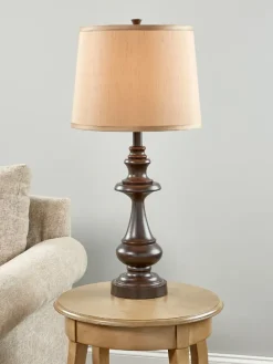 Caledonia Rubbed-Bronze Table Lamp