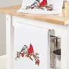 Cardinal and Chickadee Cotton Flour Sack Kitchen Towel, Set of 2