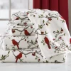 Cardinal and Chickadee Portuguese Cotton Six-Piece Bath Towel Set